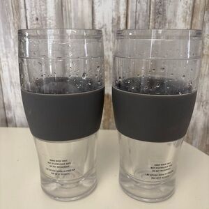 HOST Gray Silicone Grip Double-Wall Tumbler - Freeze Beer Drink Cups